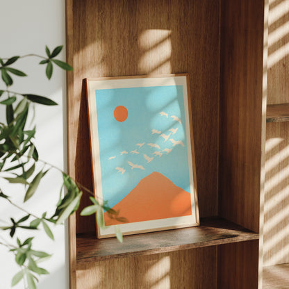 Minimalist Birds in Flight Poster