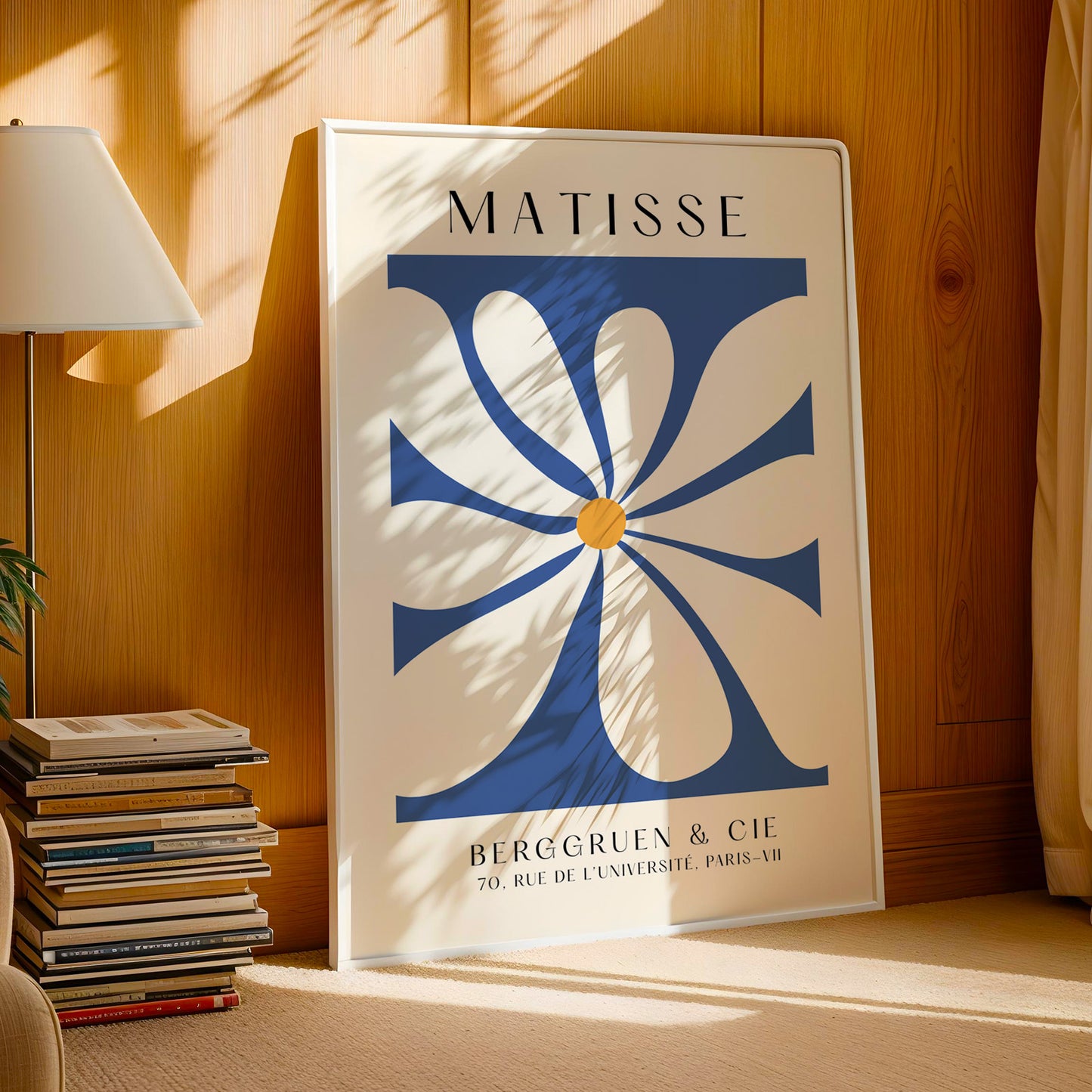 Blue Matisse Floral Print