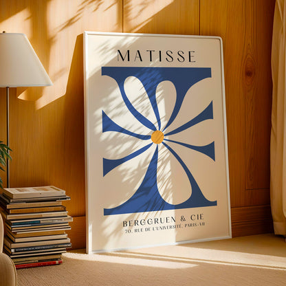Blue Matisse Floral Print
