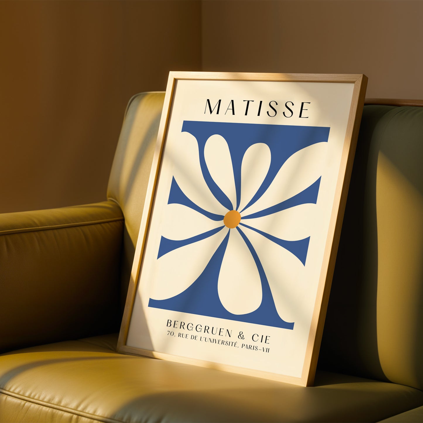 Blue Matisse Floral Print