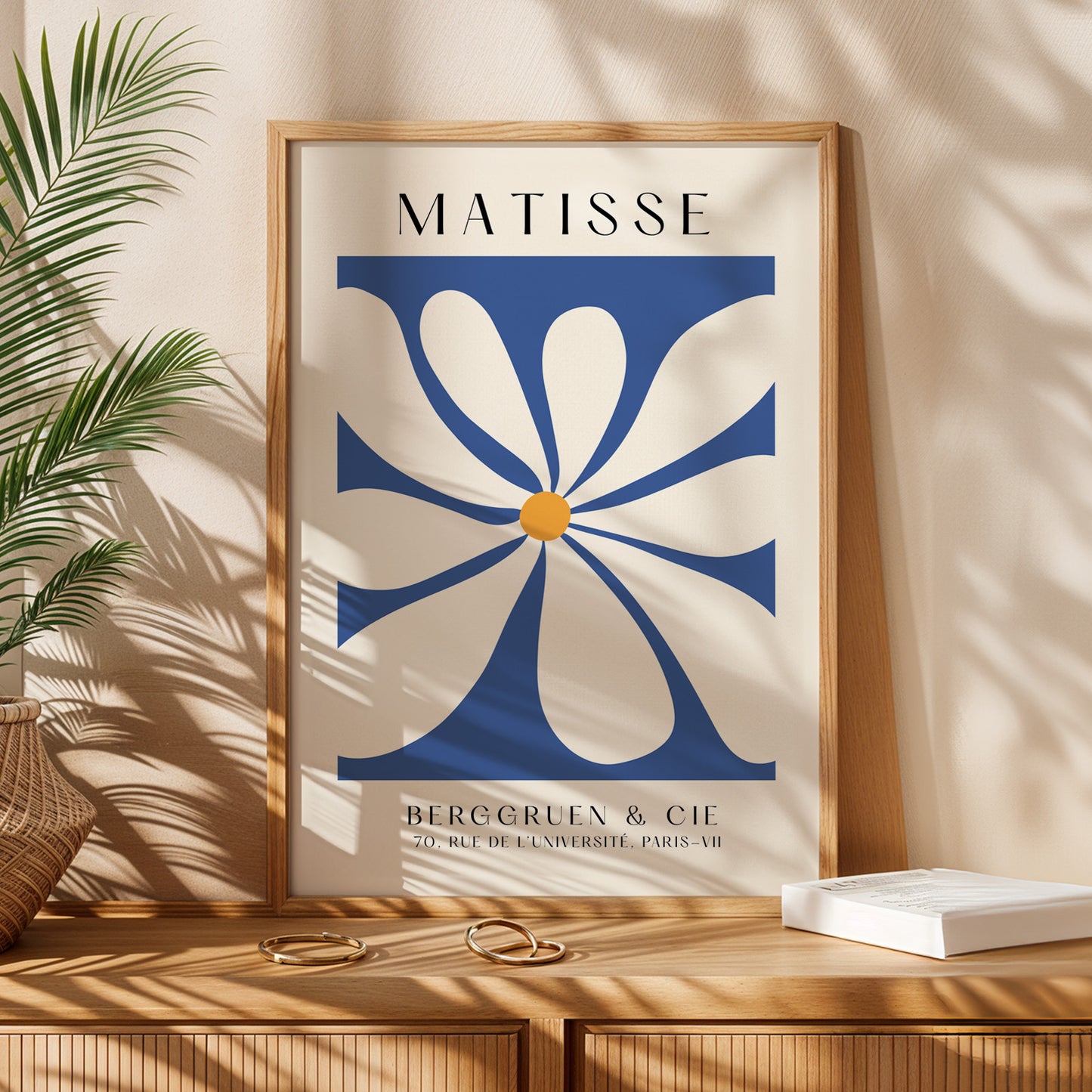 Blue Matisse Floral Print
