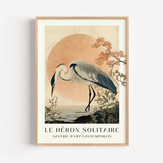 Japanese Heron Print