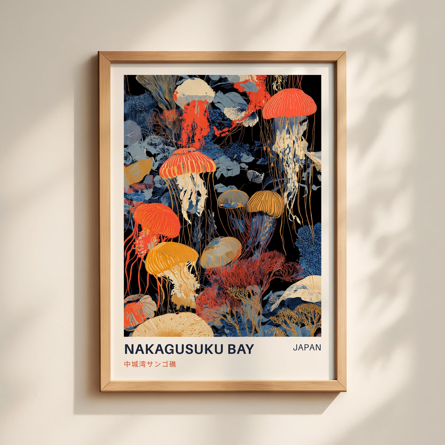 Japanese Jellyfish Ocean Print