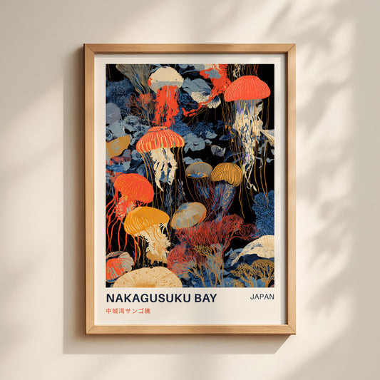 Japanese Jellyfish Ocean Print