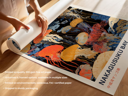 Japanese Jellyfish Ocean Print