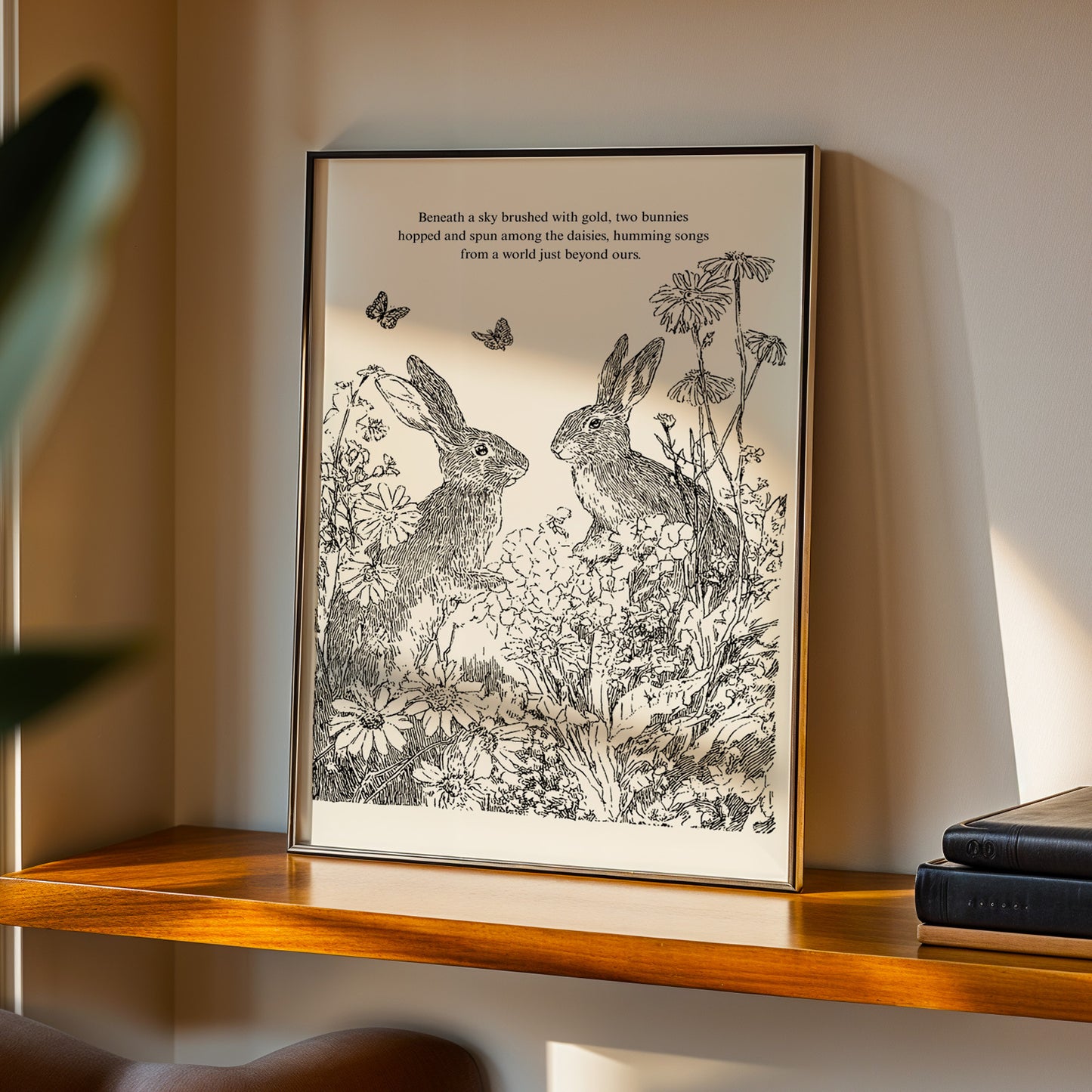 Woodland Bunny Storybook Print