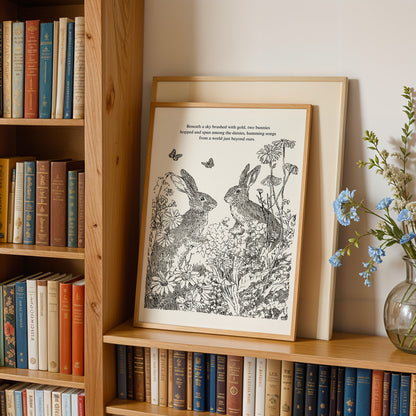 Woodland Bunny Storybook Print