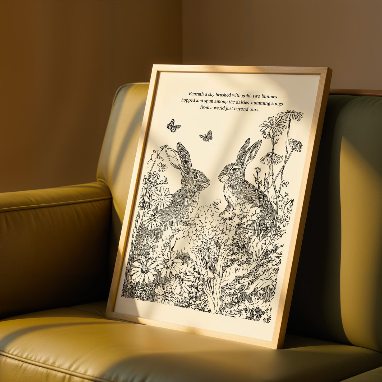Woodland Bunny Storybook Print