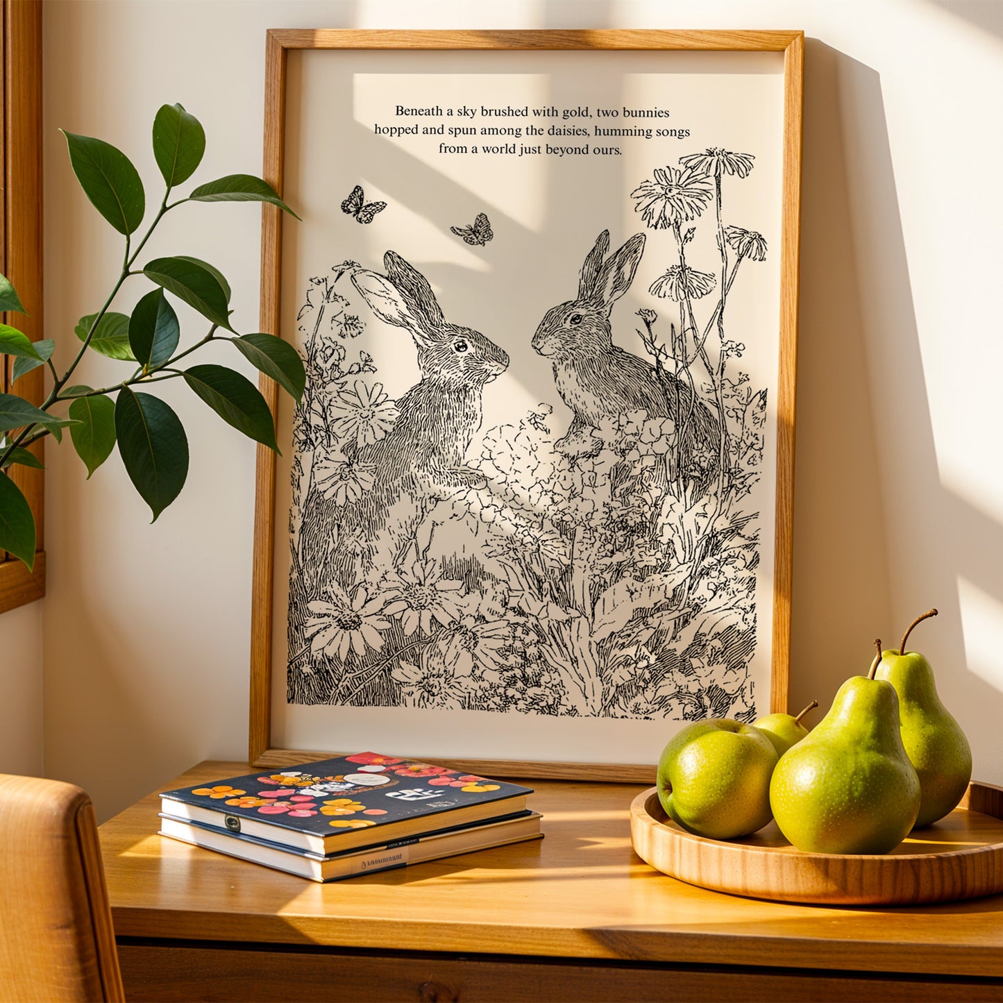 Woodland Bunny Storybook Print