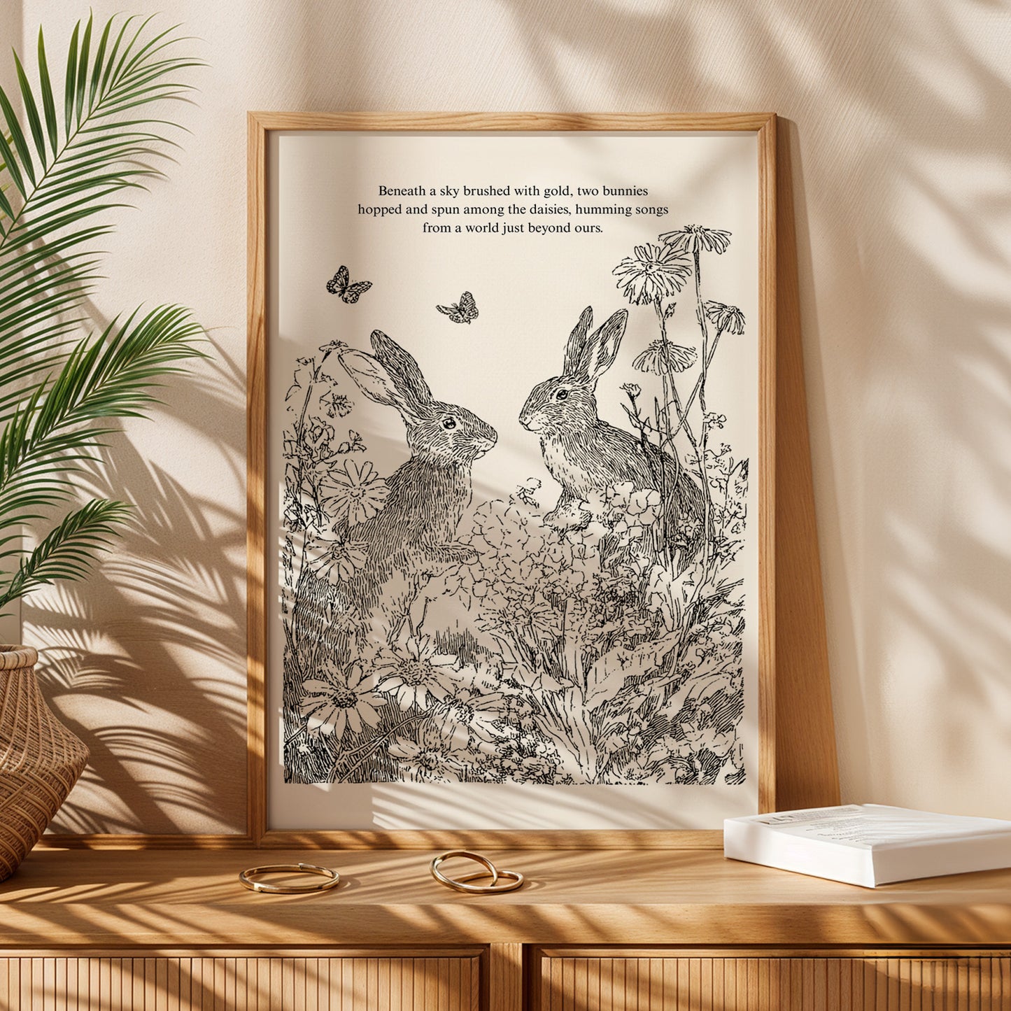 Woodland Bunny Storybook Print