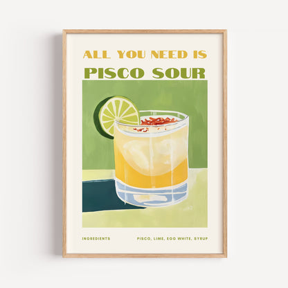 Pisco Sour Cocktail Print