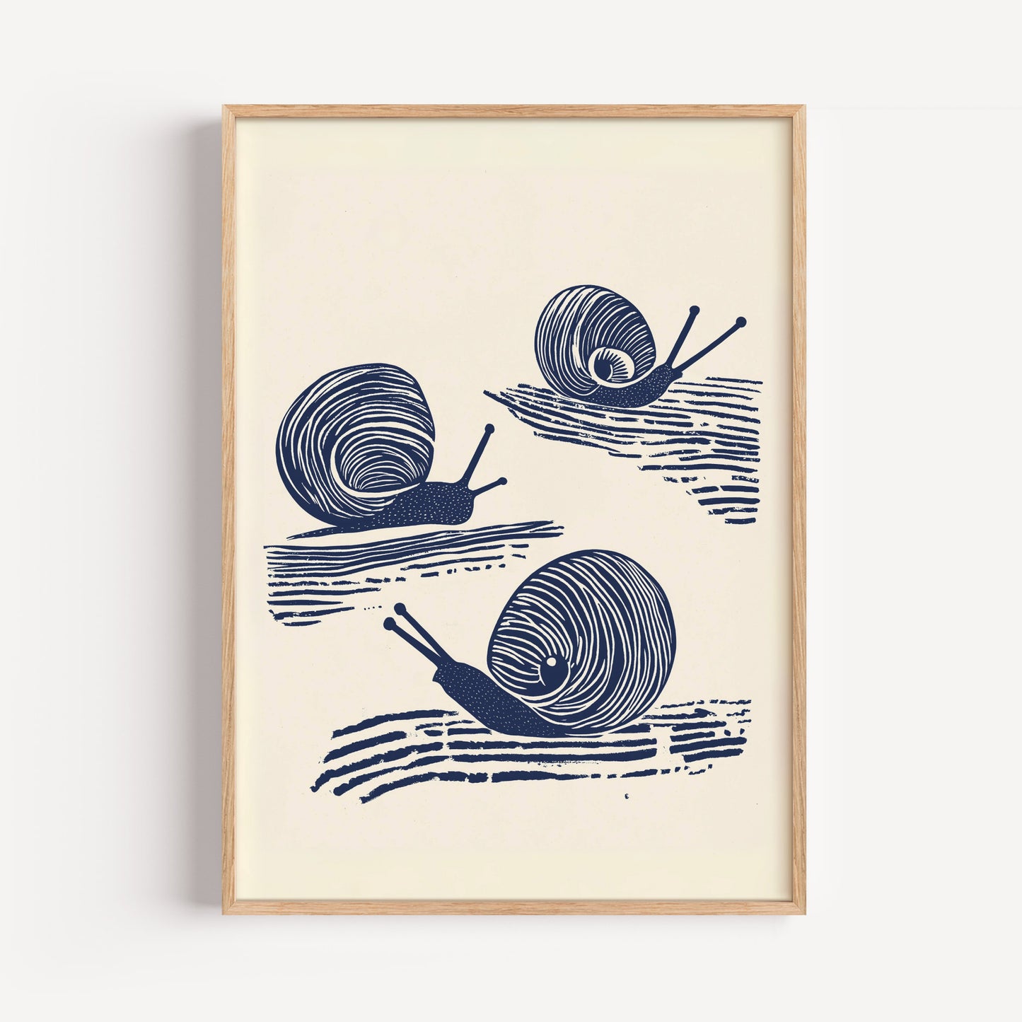 Blue Snail Print