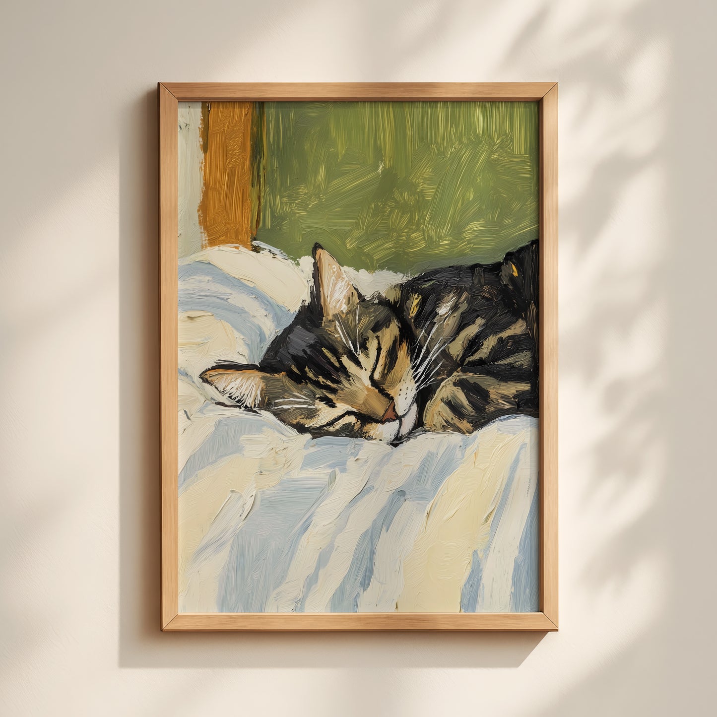 Sleeping Tabby Cat Print
