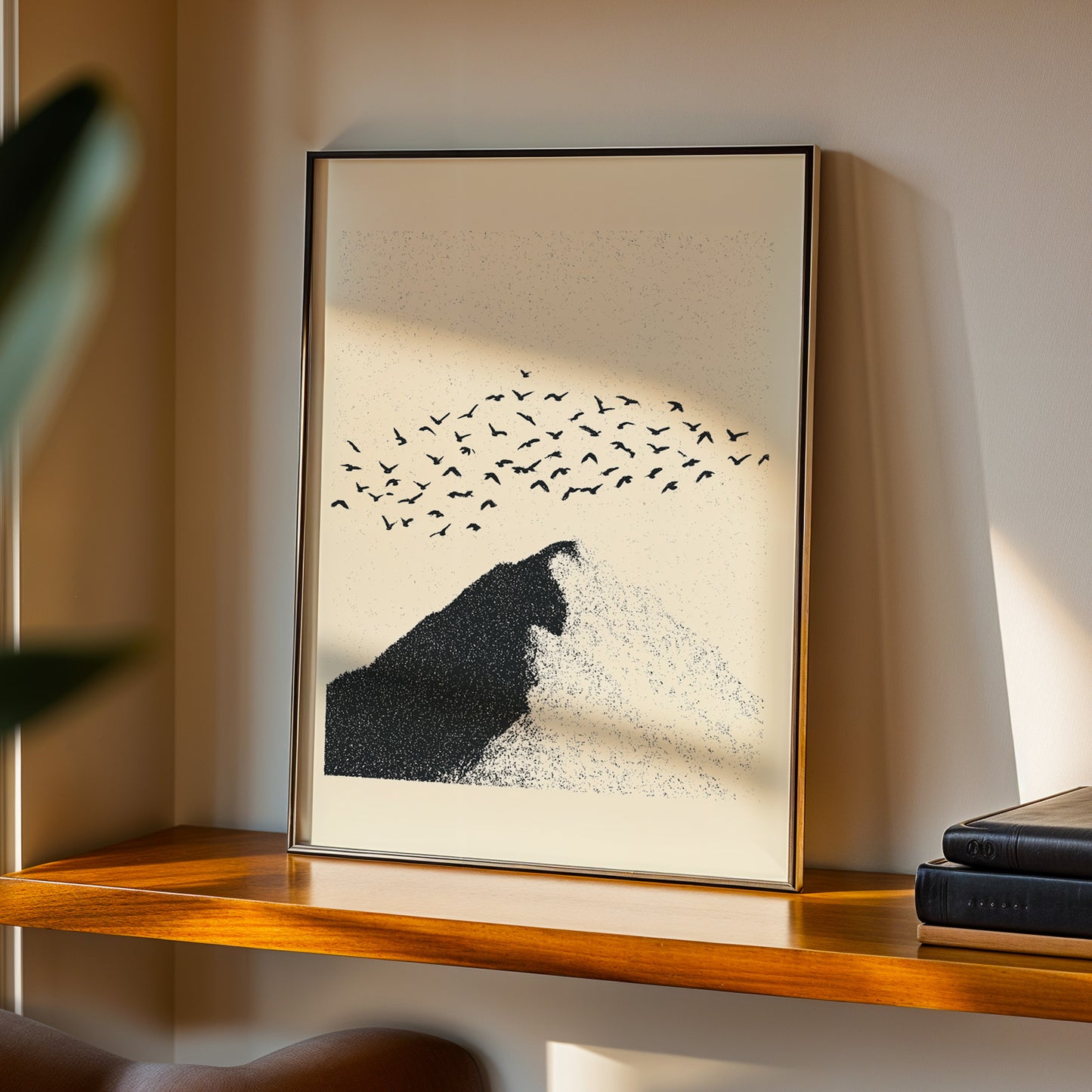 Minimal Mountain Birds Print