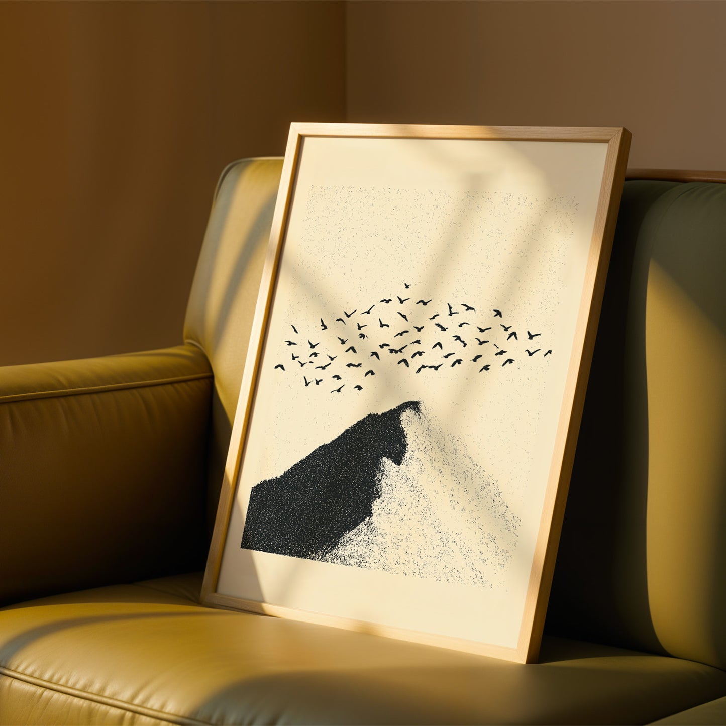 Minimal Mountain Birds Print