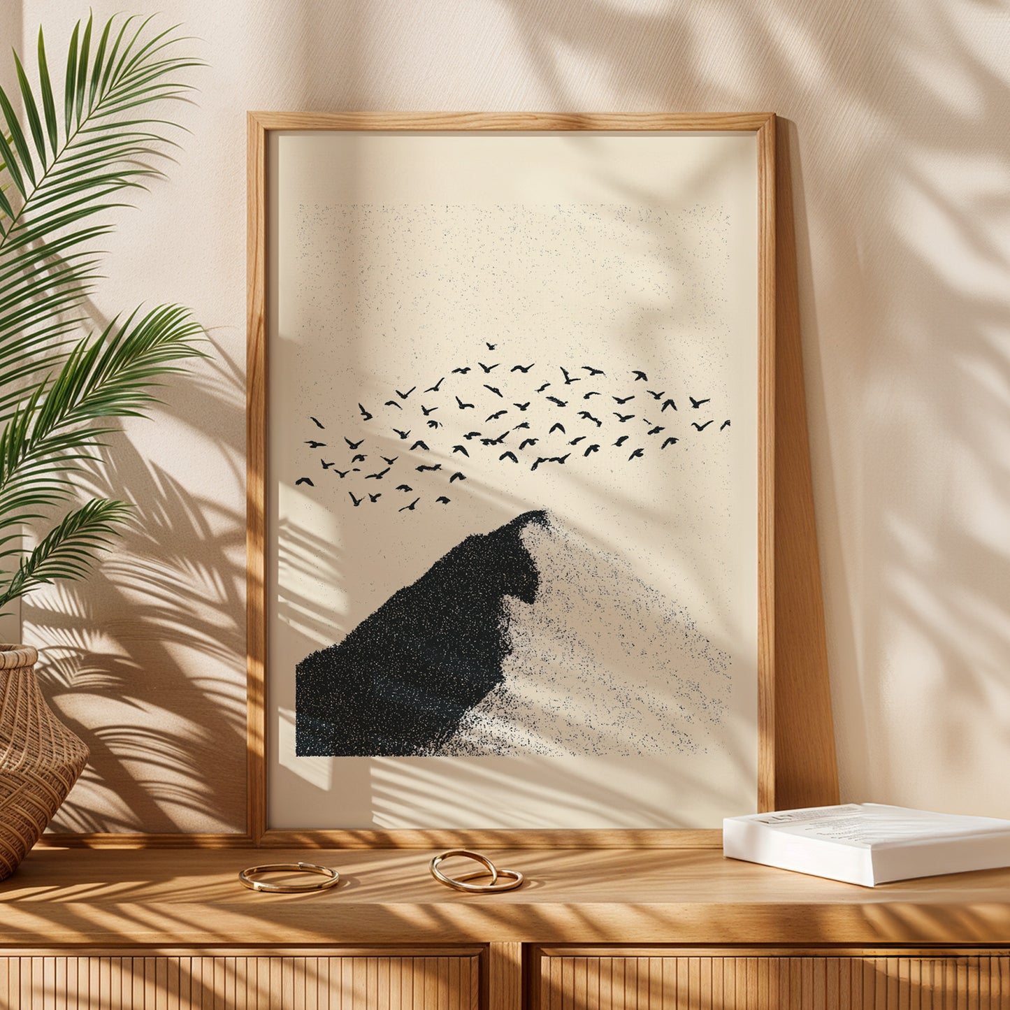 Minimal Mountain Birds Print