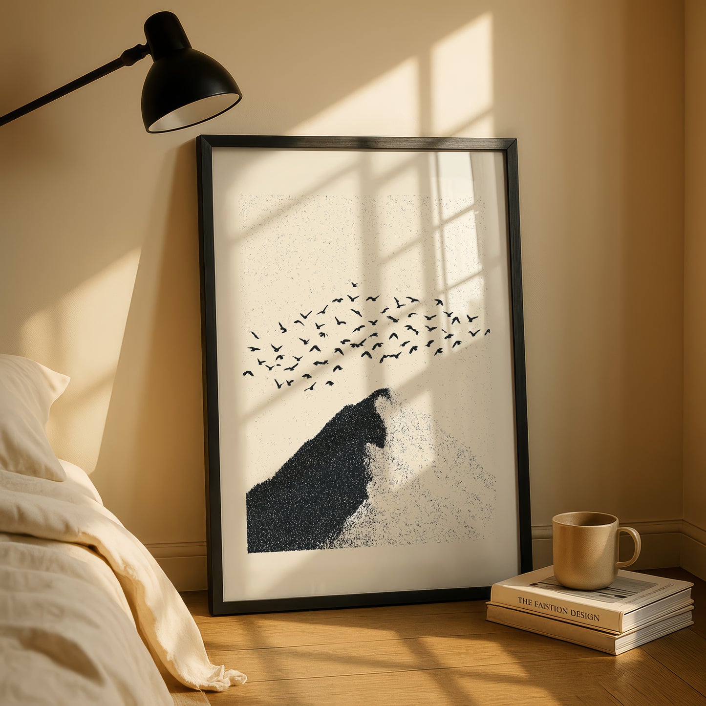 Minimal Mountain Birds Print