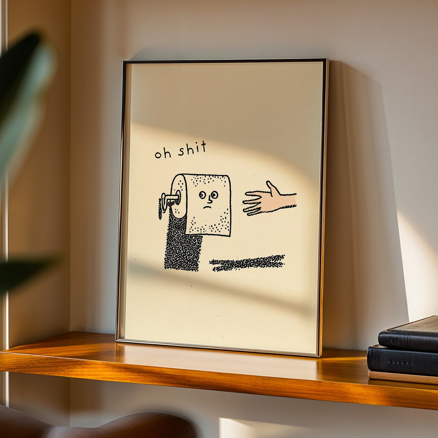 Funny Toilet Roll Print - "Oh Sh*t"