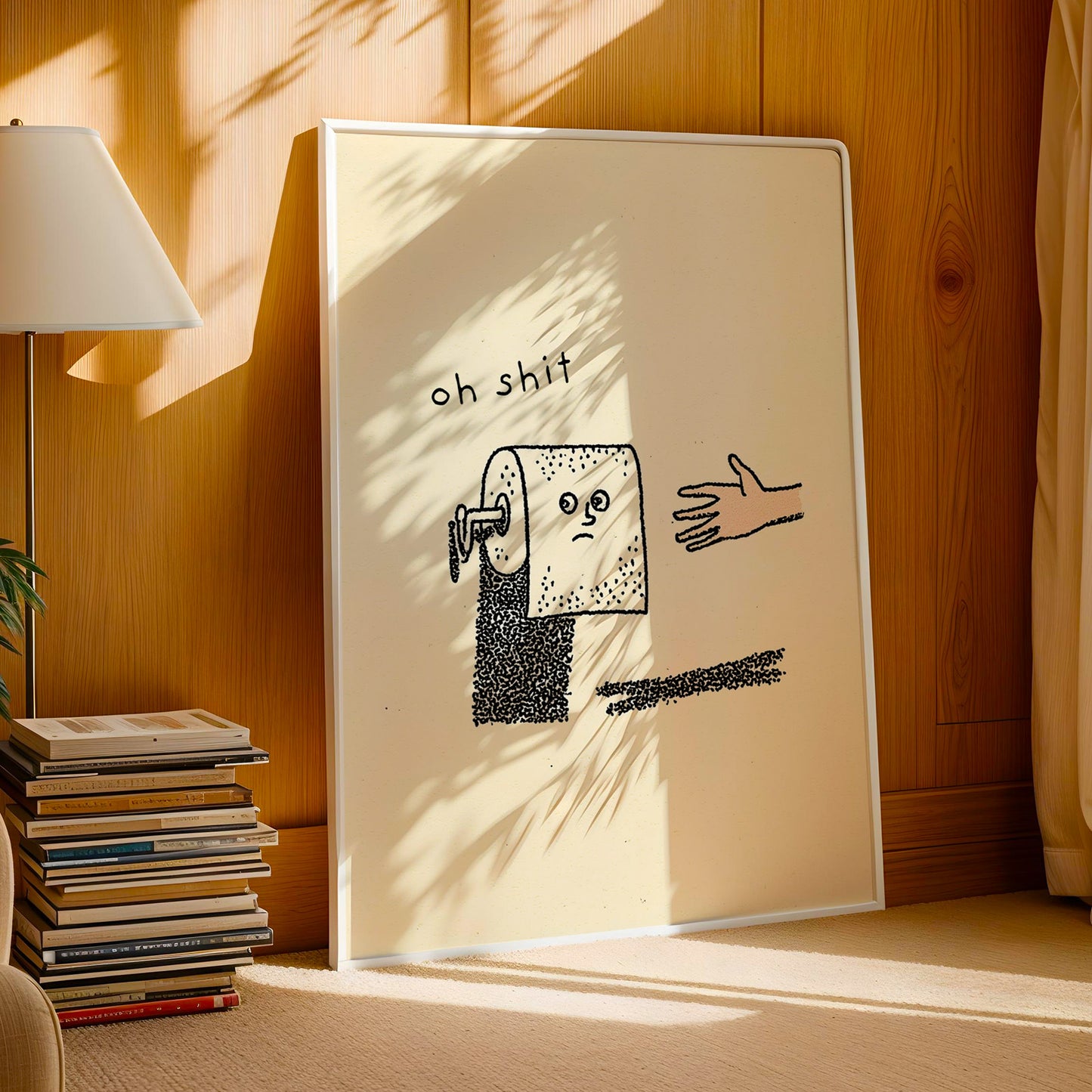Funny Toilet Roll Print - "Oh Sh*t"