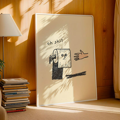 Funny Toilet Roll Print - "Oh Sh*t"