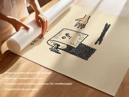 Funny Toilet Roll Print - "Oh Sh*t"