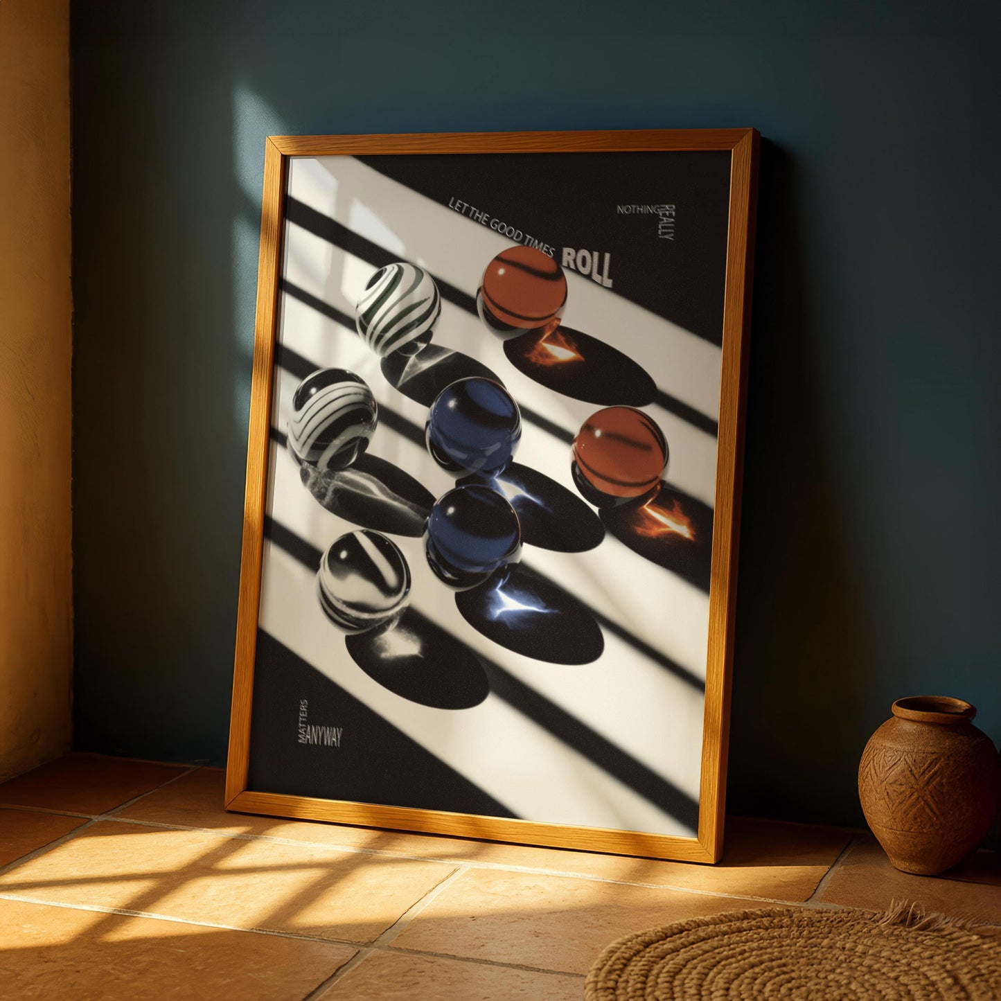 Glass Marbles Abstract Print