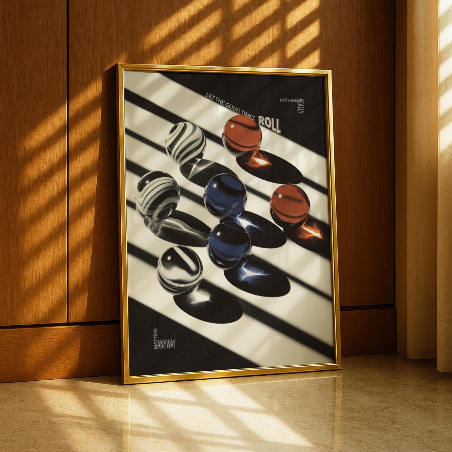 Glass Marbles Abstract Print