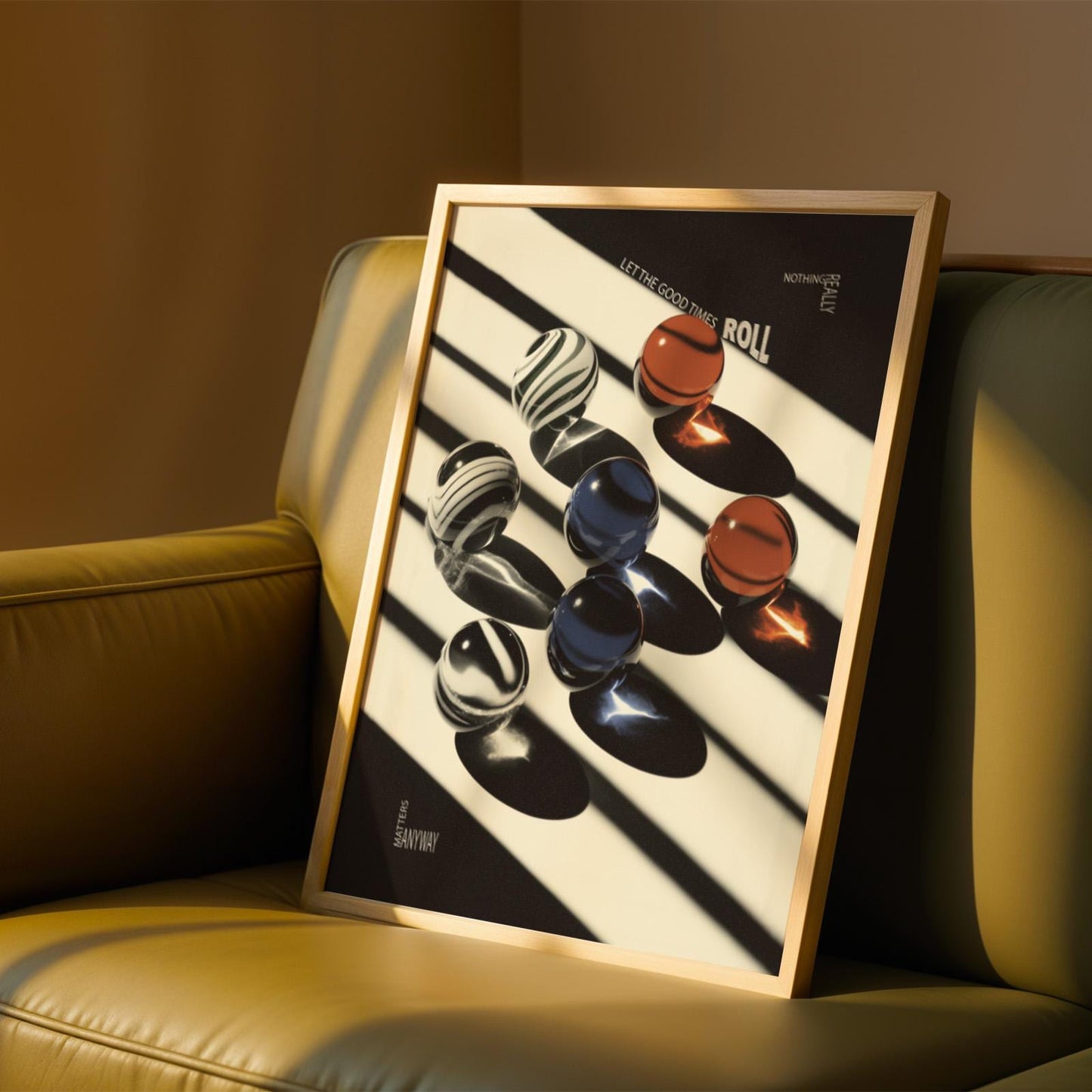 Glass Marbles Abstract Print