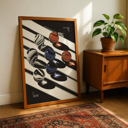 Glass Marbles Abstract Print