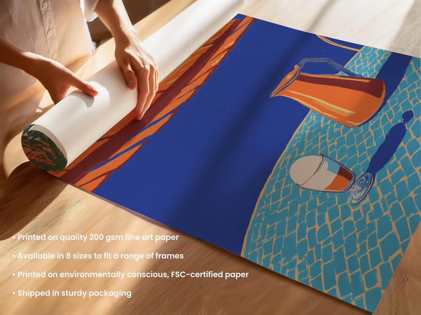 Affogato Italy Print – Italian Coffee Wall Art, Italy Food Poster, Gelato Espresso Kitchen Decor, Minimalist Cafe Illustration, Travel Print 15 x 20 cm / 6 x 8″ (roughly A5)