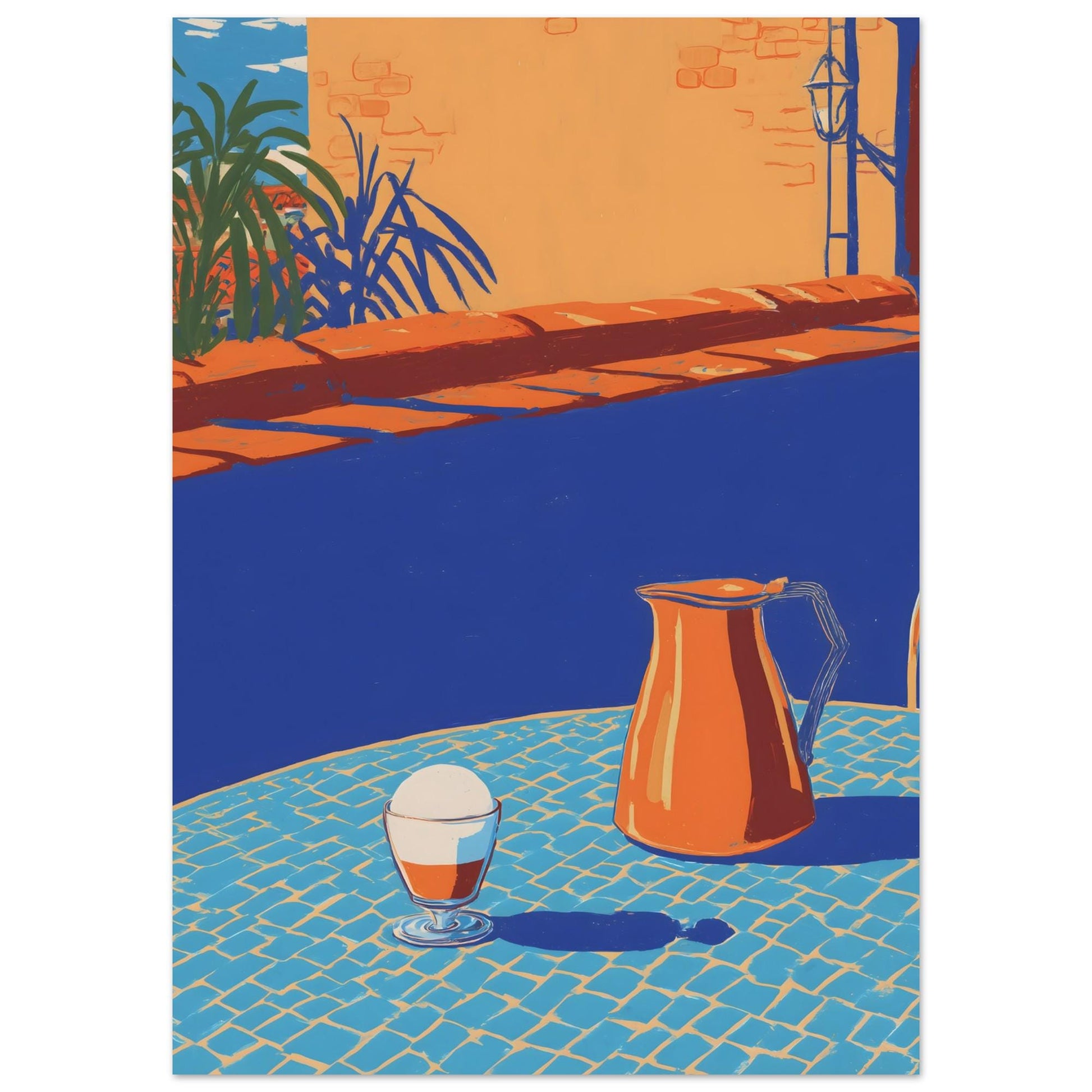 Affogato Italy Print – Italian Coffee Wall Art, Italy Food Poster, Gelato Espresso Kitchen Decor, Minimalist Cafe Illustration, Travel Print 15 x 20 cm / 6 x 8″ (roughly A5)