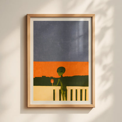 Alien Balcony Wine Print Framed-1-portrait.jpg