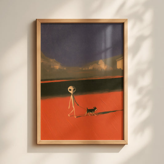 Alien Dog Walk Print Framed-1-portrait-MASTER.jpg