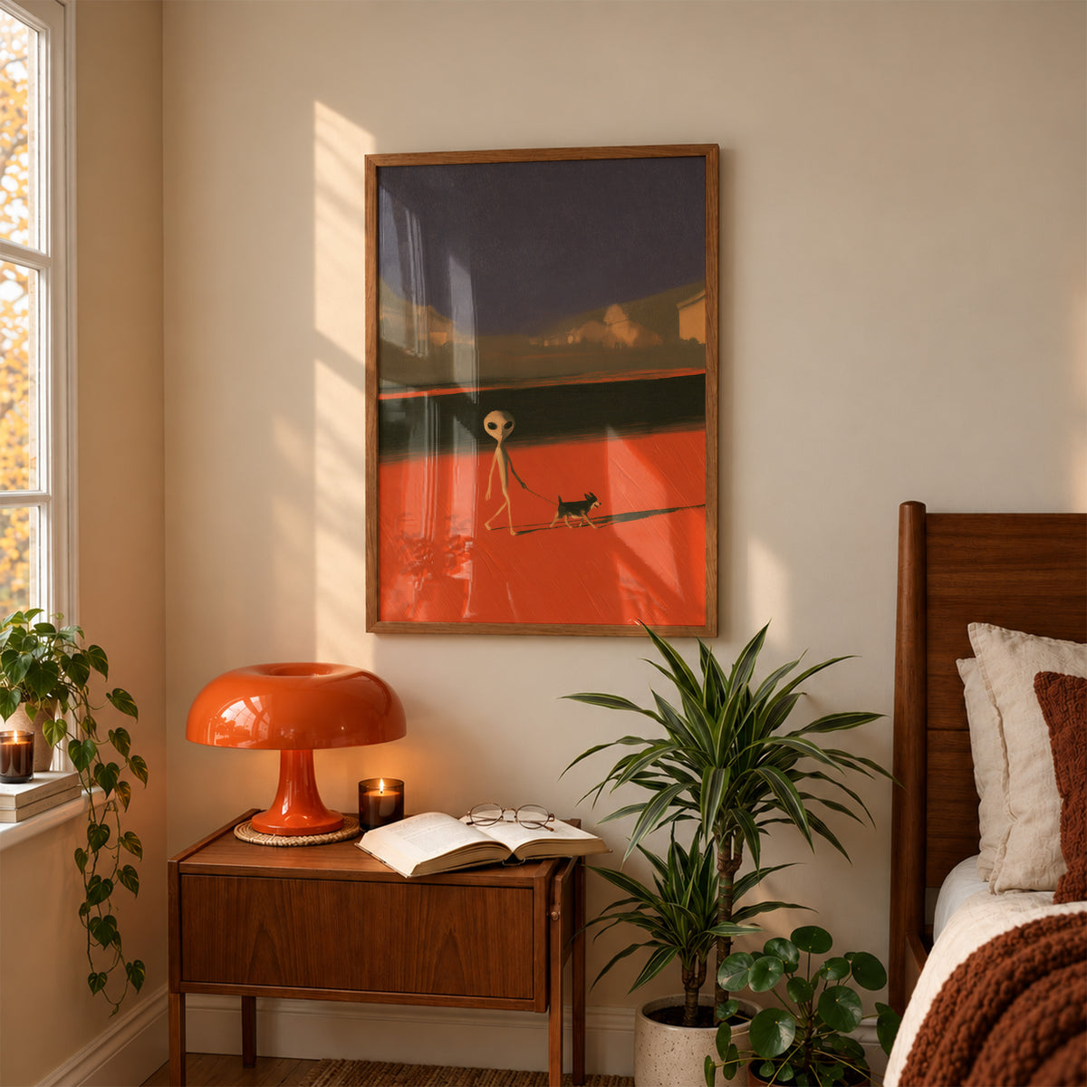 Alien Dog Walk Print Living Room 11 (autumnal).jpg