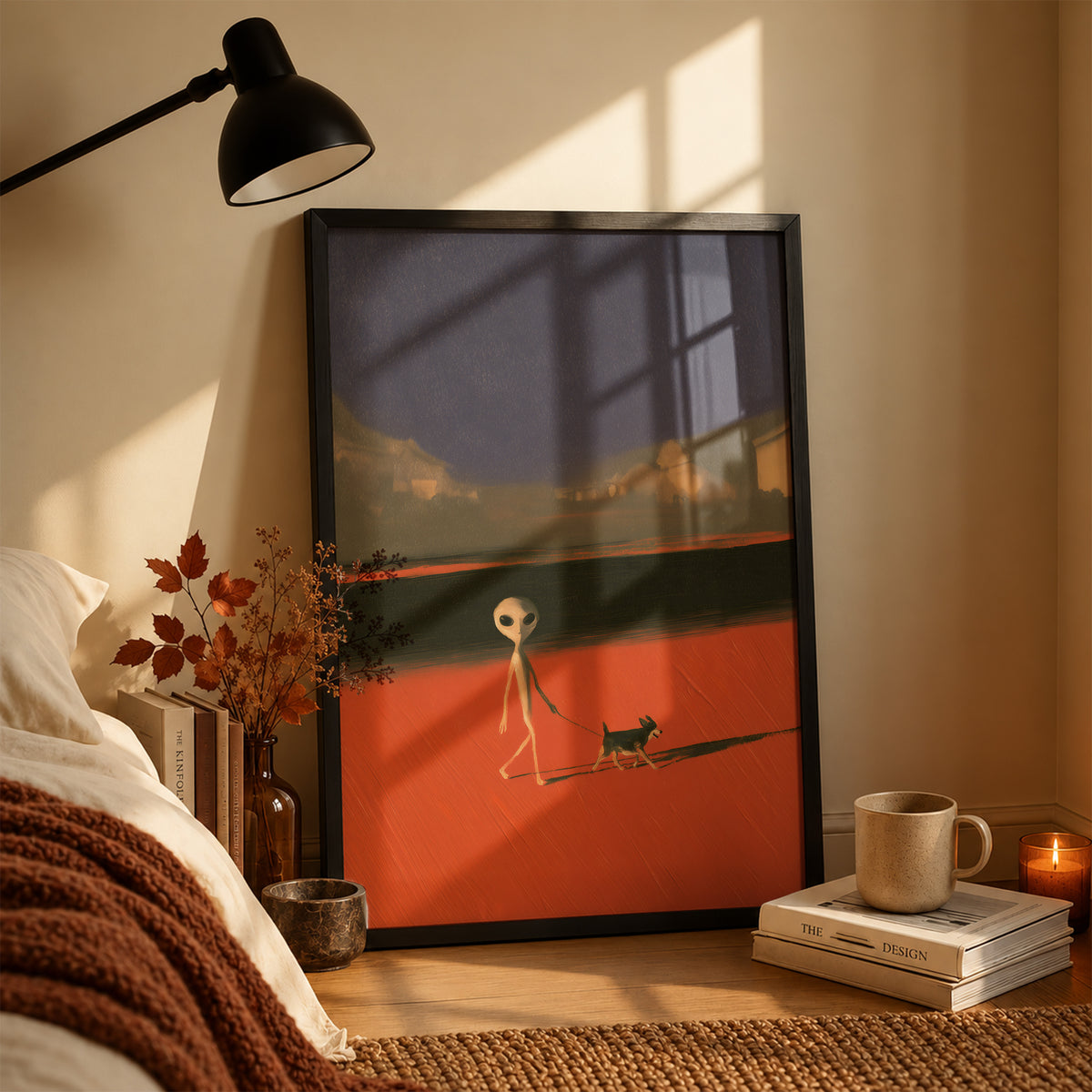 Alien Dog Walk Print Living Room 24 (autumnal).jpg
