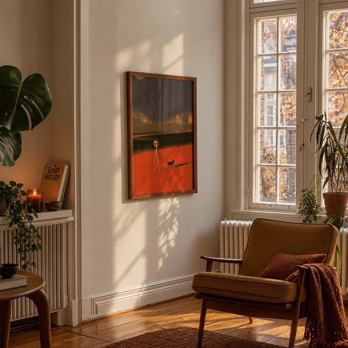 Alien Dog Walk Print Living Room 7 (autumnal).jpg