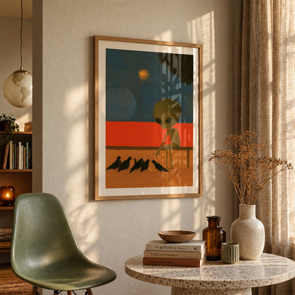 Alien Feeding Pigeons Print Living Room 19 (autumnal).jpg