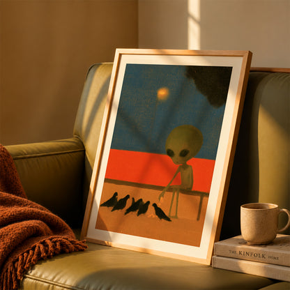 Alien Feeding Pigeons Print Living Room 37 (autumnal).jpg