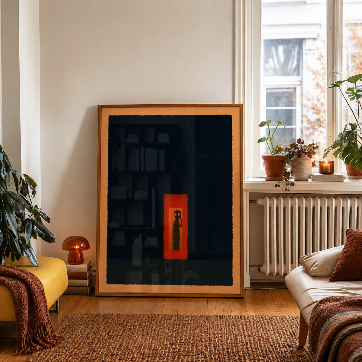 Alien Phone Box Print Living Room 4 (autumnal).jpg