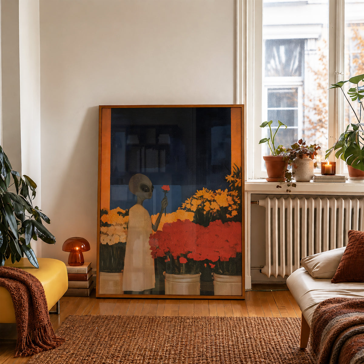 Alien with a Red Flower Print Living Room 4 (autumnal).jpg