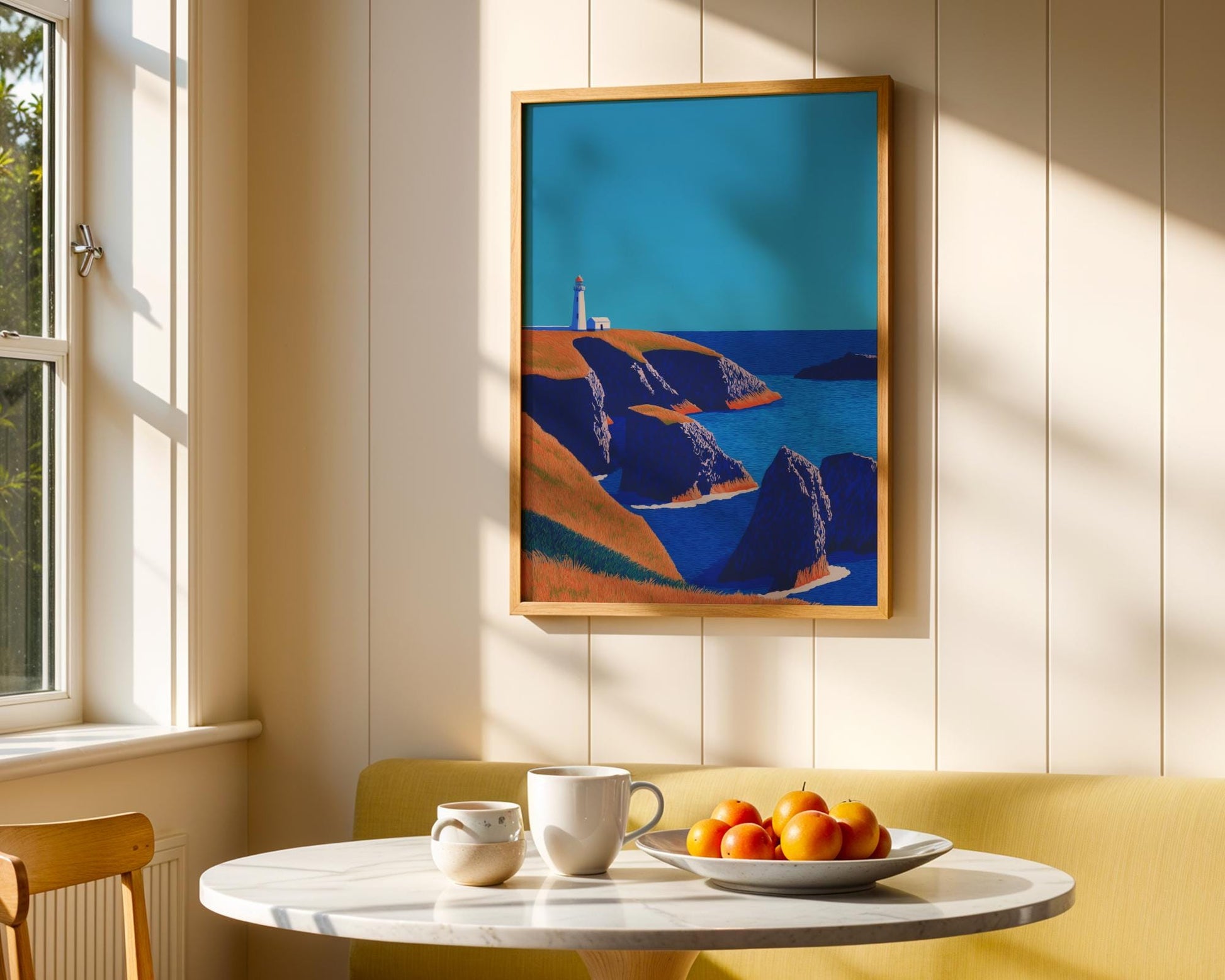 Anglesey Print – Lighthouse Wall Art, Wales Travel Poster, North Wales Decor, Llanddwyn Island Illustration, Coastal Home Print 15 x 20 cm / 6 x 8″ (roughly A5)