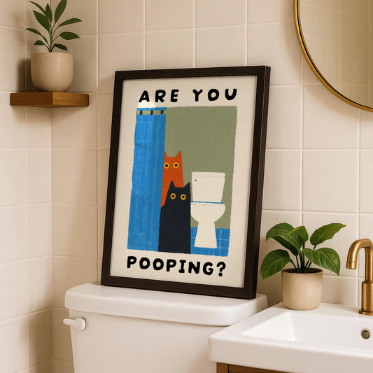 Are You Pooping? Cat Print