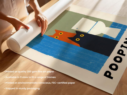 Are You Pooping? Cat Print
