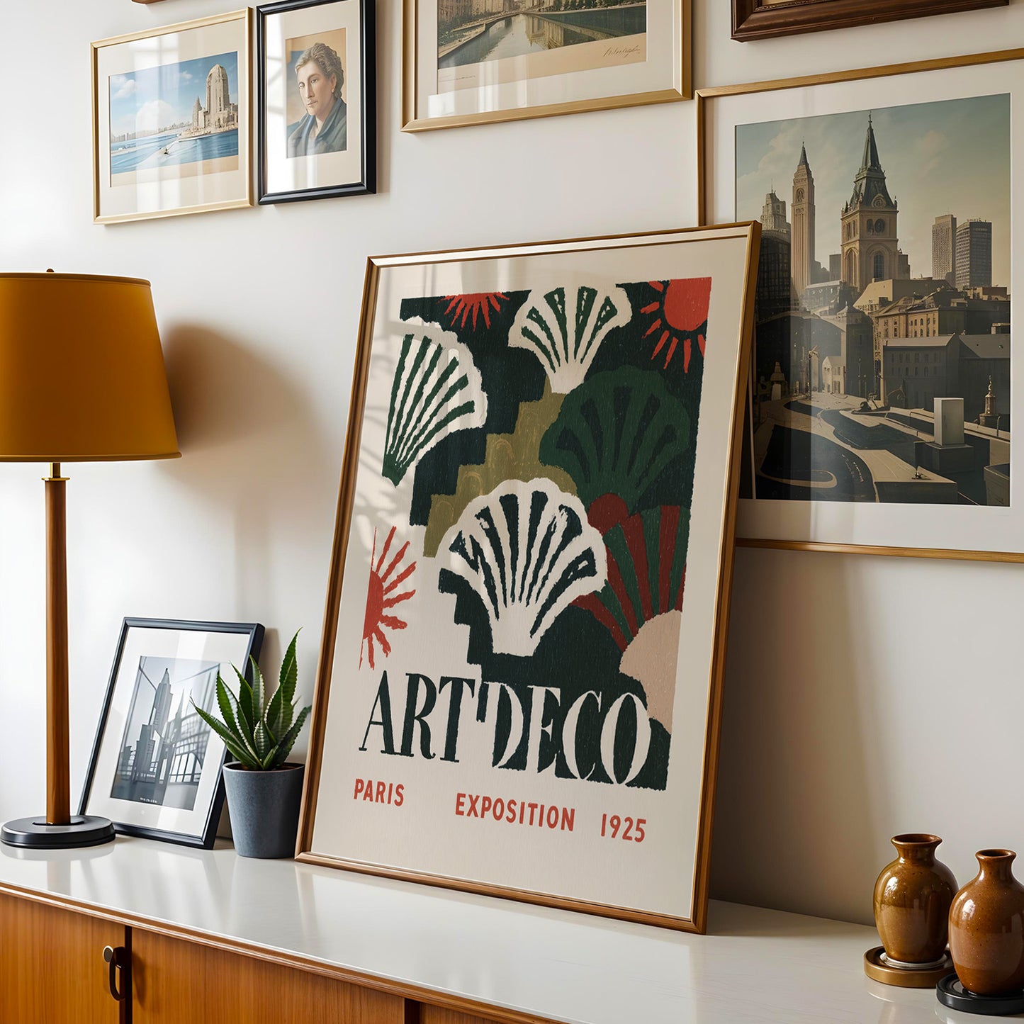 Art Deco Paris Exposition Print — Dark Green
