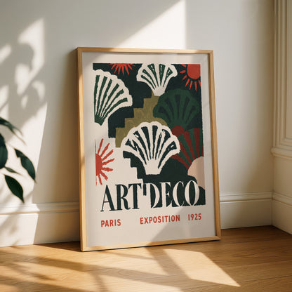 Art Deco Paris Exposition Print — Dark Green