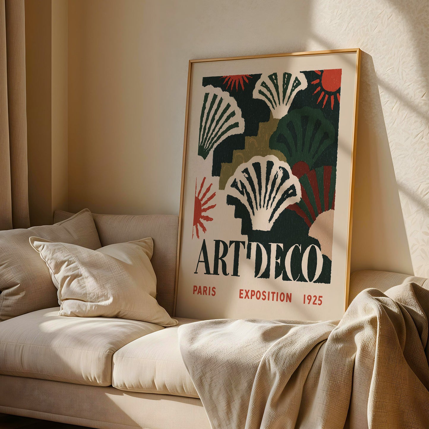 Art Deco Paris Exposition Print — Dark Green