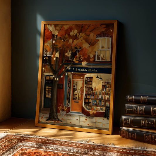Autumn Bookstore Print