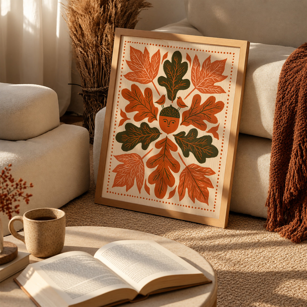 Autumn Acorn Folk Print Living Room 2 (autumnal).jpg