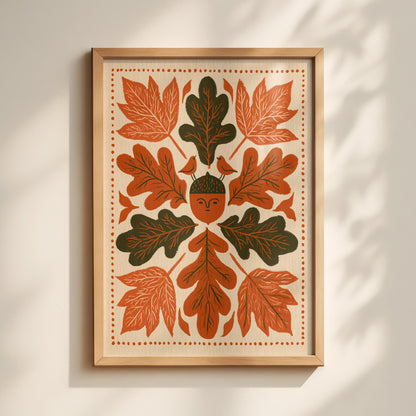 Autumn Acorn Folk Print MASTER-portrait.jpg