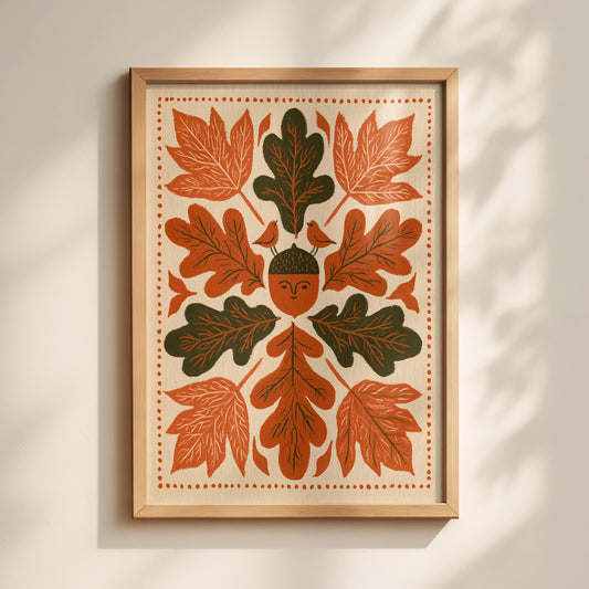 Autumn Acorn Folk Print MASTER-portrait.jpg